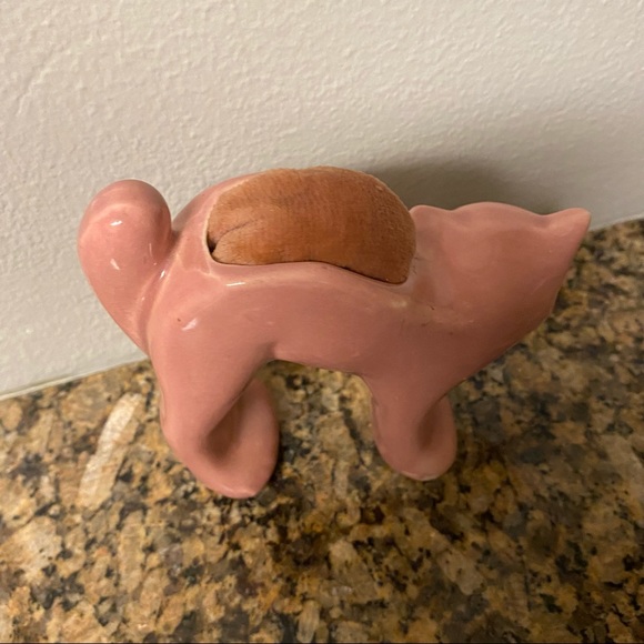 Vintage USA scaredy cat pink pin cushion pottery - Picture 5 of 8